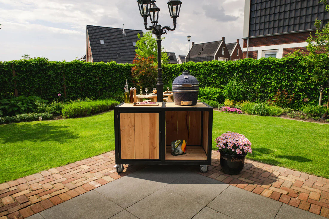 Big Green Egg buitenkeuken van hout