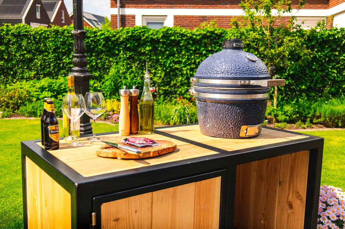 Big Green Egg buitenkeuken van hout