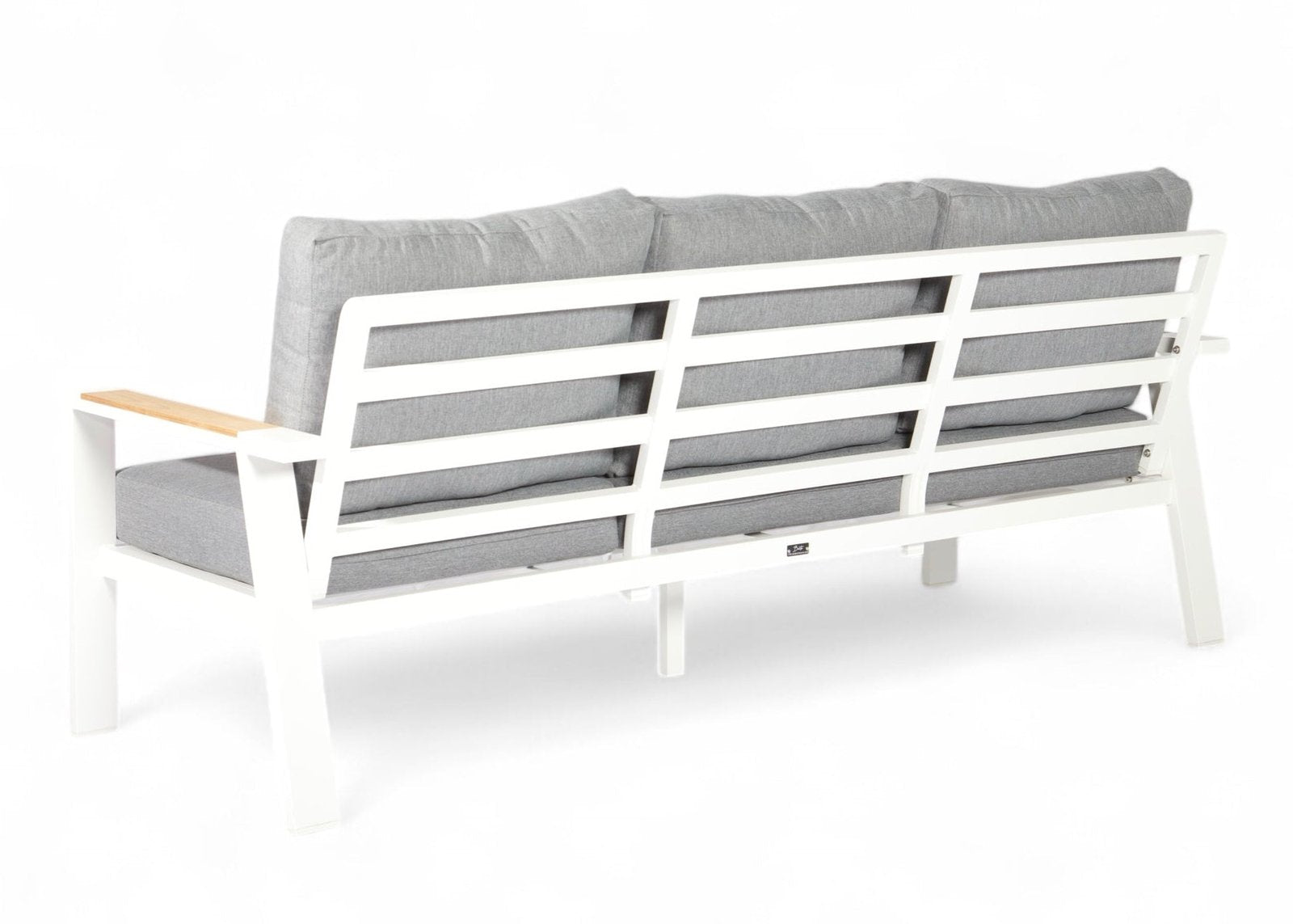 Aluminium stoel-bank loungeset – Wit –