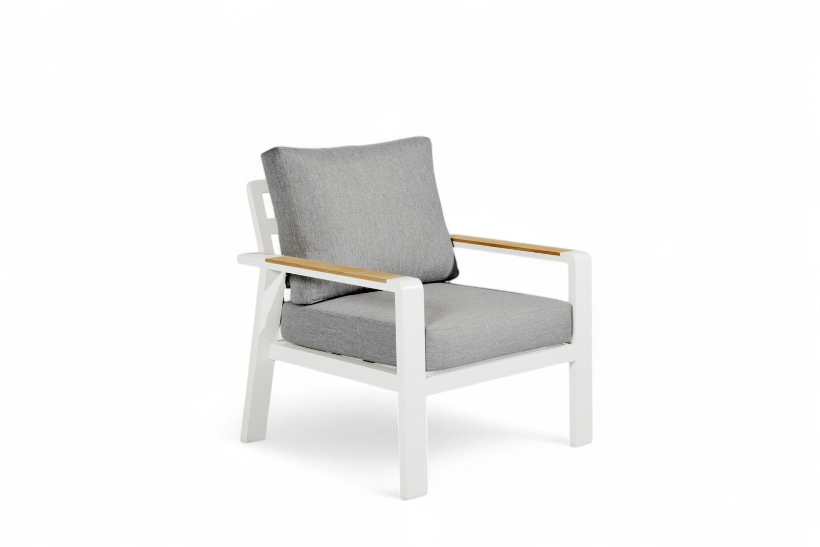 Aluminium stoel-bank loungeset – Wit –