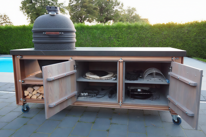 Big green egg buiten keuken