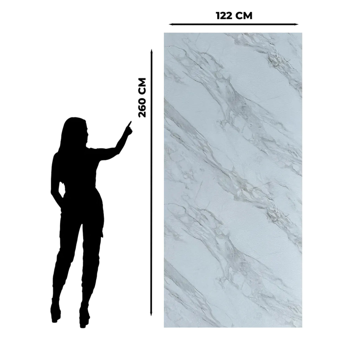 „Elegance“ – Marmor-Wandpaneel 122×260 cm